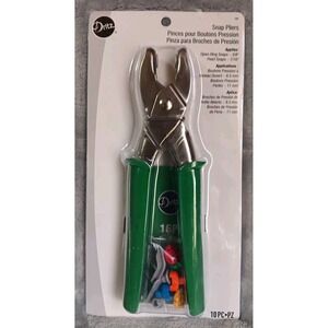Dritz 16P Snap Fastener Pliers, Size 15 (3/8-Inch) & Size 16 (7/16-Inch), Green